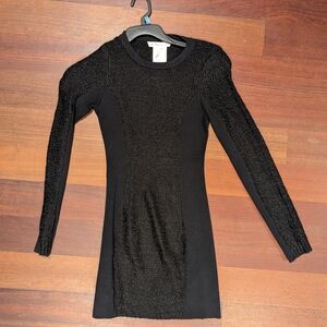 BCBGeneration Textured Black Knit Top
